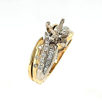 Two-Tone Semi-Mount Engagement Ring